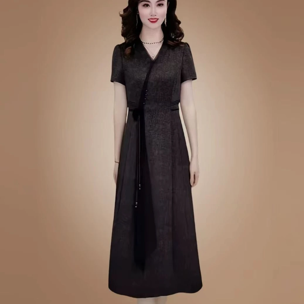 H75百搭显瘦连衣裙遮屁时尚舒适大气简约休闲极简风