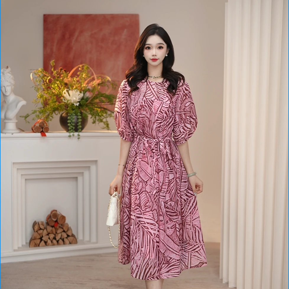 AMASS/阿玛施春夏新款显瘦时尚气质连衣裙（附内搭、腰带）550038