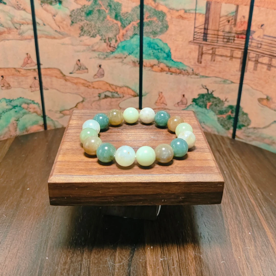 Y和田玉多宝圆珠手串（卡12）1480