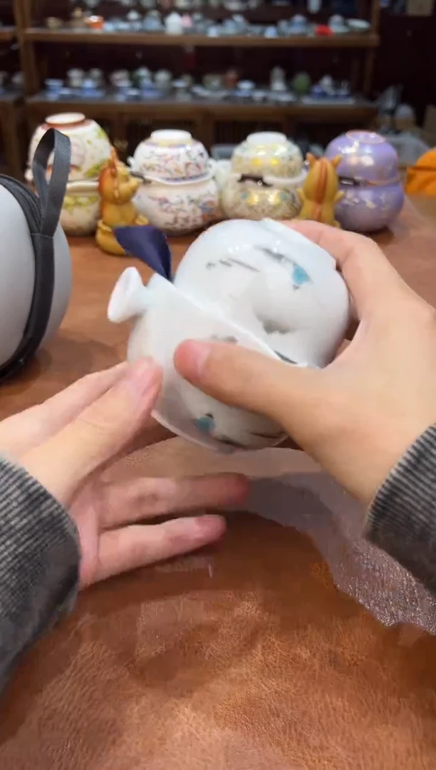 真的很便宜会开片的旅行茶具