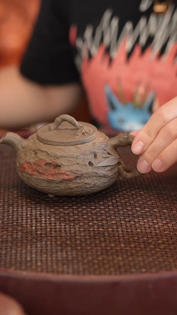 茶壶紫砂原矿手工制作瑕疵 裂