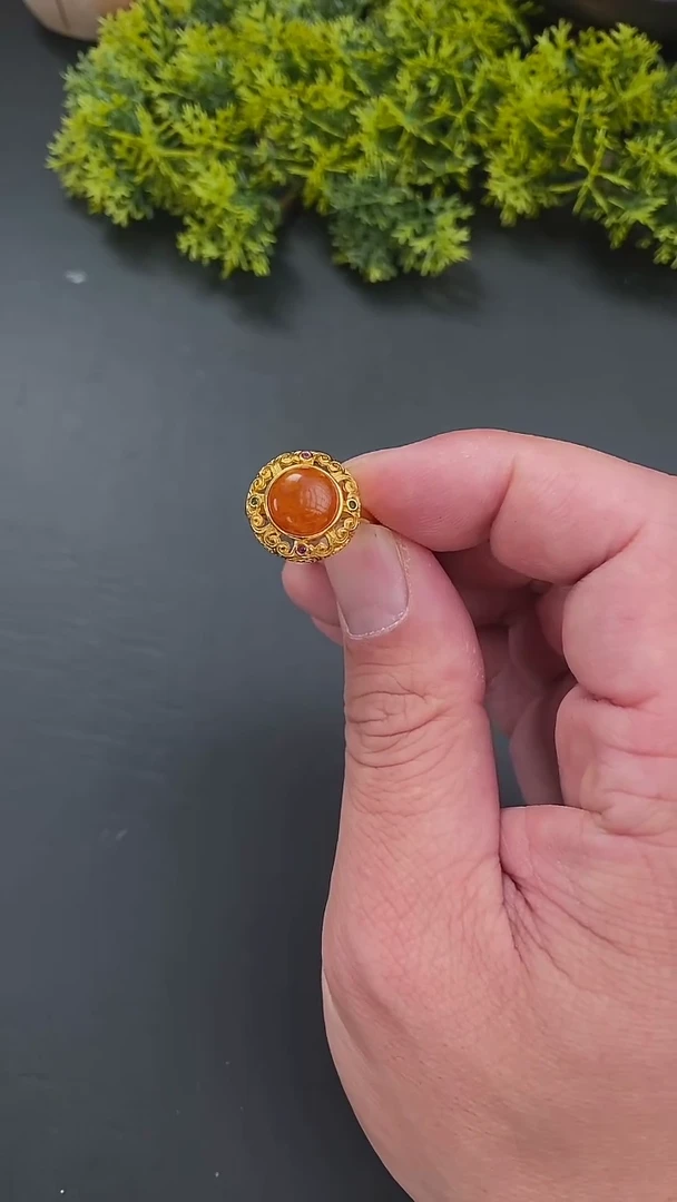 【闪购商品】蜜蜡戒指银S925镶嵌新号福利