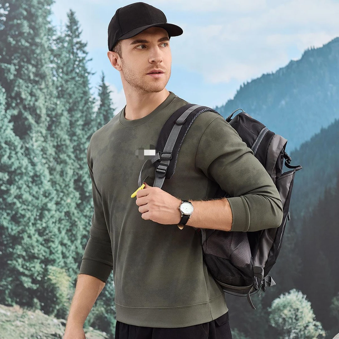 【雪花棉】经典百搭男士卫衣秋冬新款卫衣男款卫衣打底衫男上衣