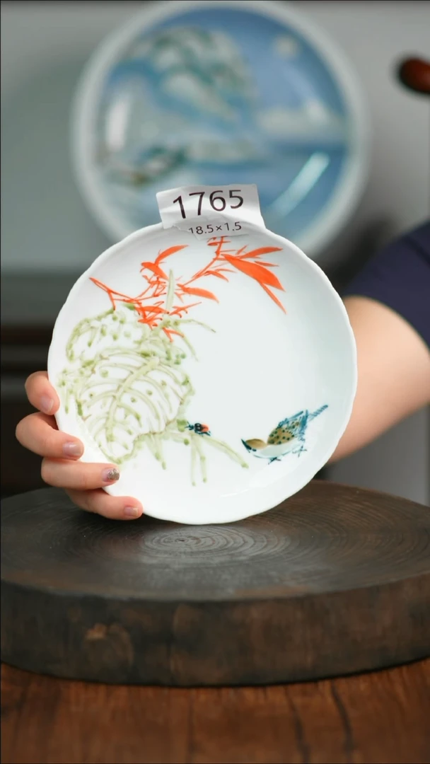 盘手绘釉下彩餐具 碗盘1765