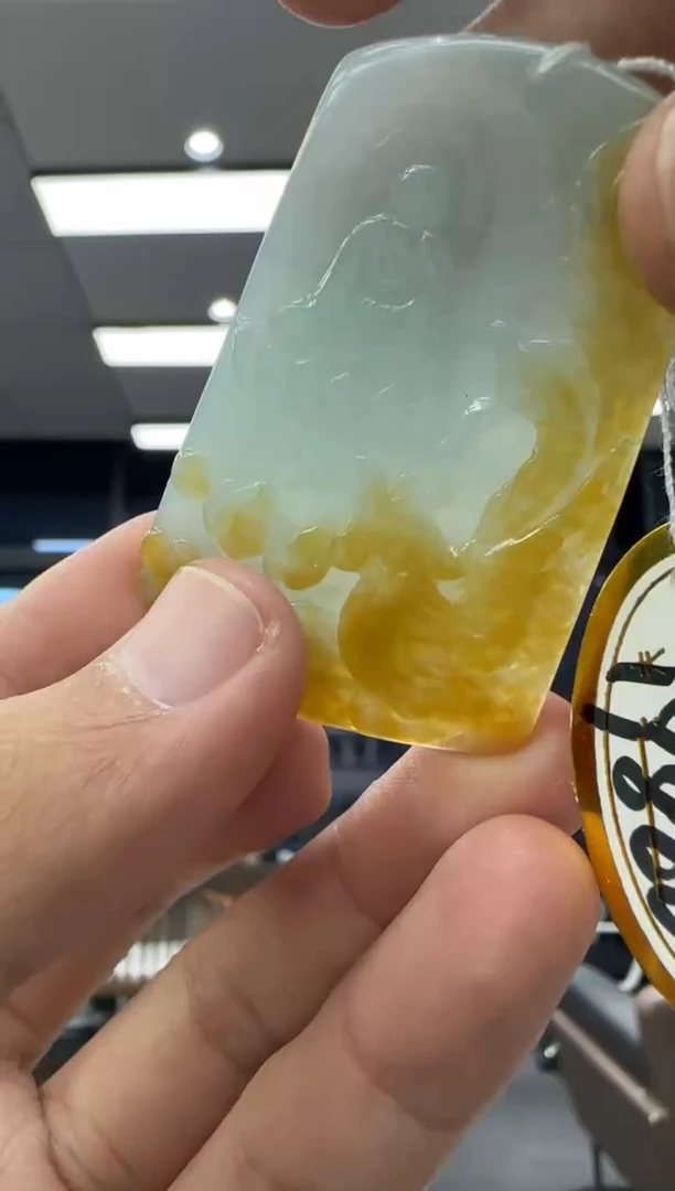 颈饰未镶嵌翡翠天然翡翠A货孤品一件