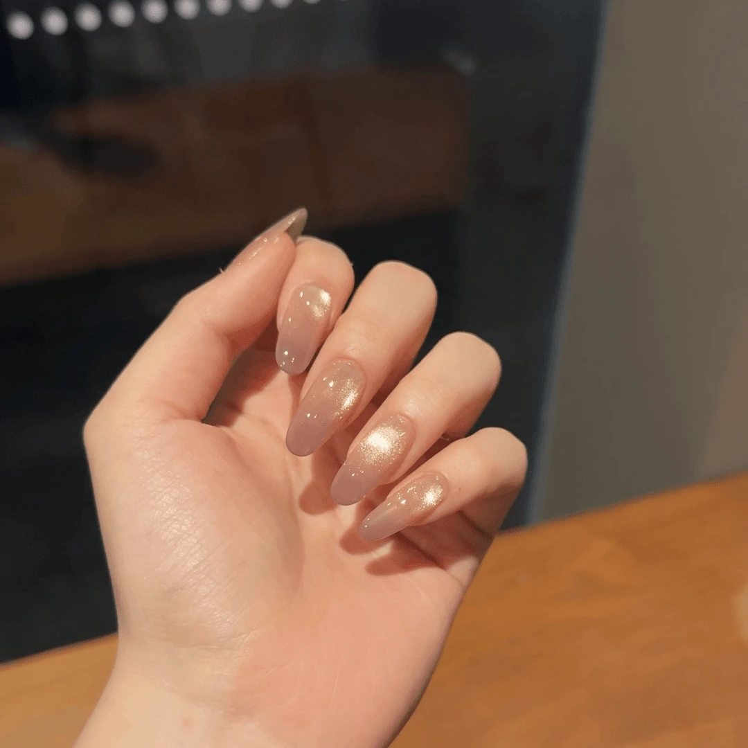 【紫韵】小末汀显白美甲紫色渐变猫眼气质简约温柔穿戴甲