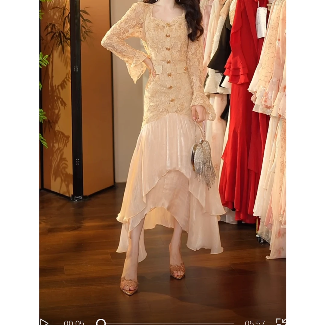 【七姐原创】人间富贵花XY0045连衣裙-521