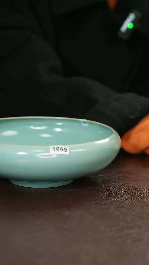 摆件瓷1665微瑕汝宋汝瓷原矿釉