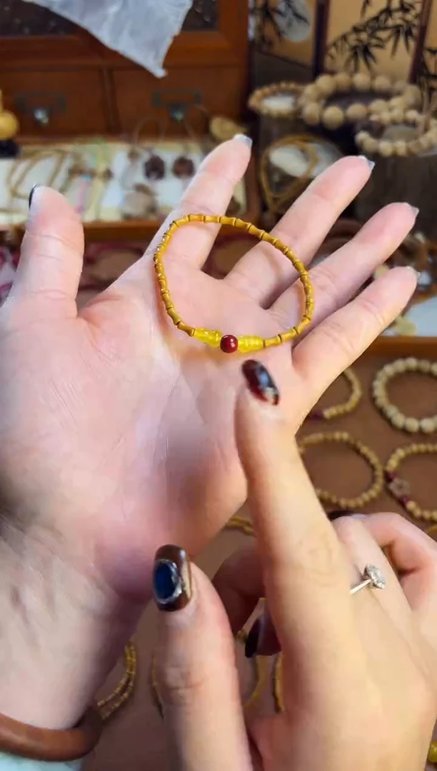 手串桃核竹节单圈纳福