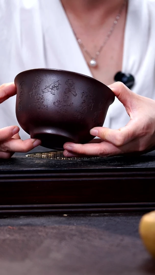 茶杯紫砂宜兴紫砂精品杯3