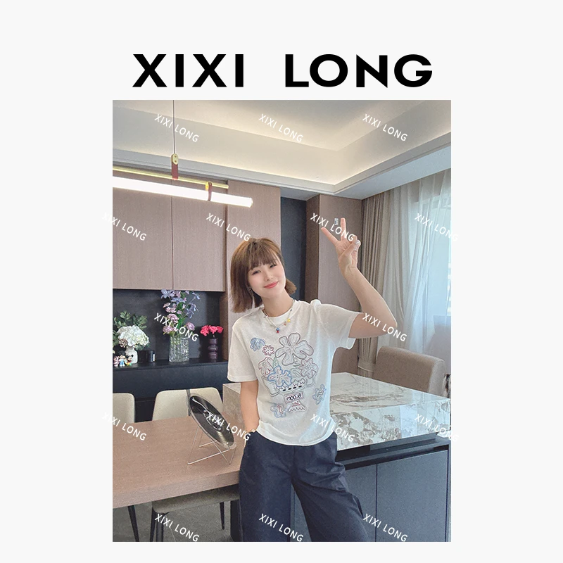 大喜｜  “时光画布”会透气的呼吸棉百搭韩系T恤 6097