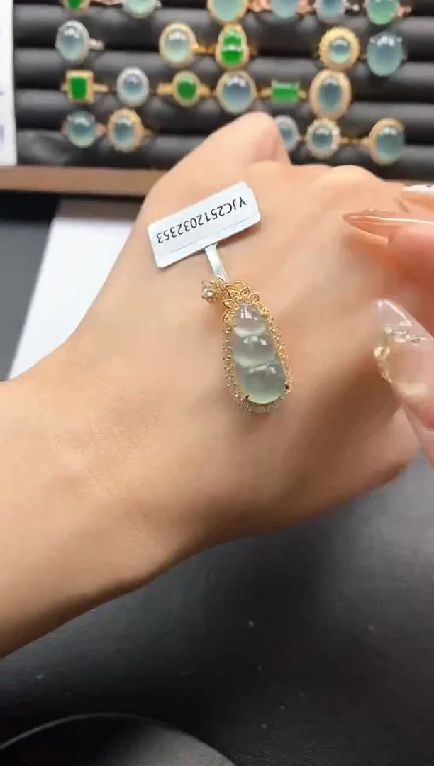 银S925镶嵌戒指翡翠51151