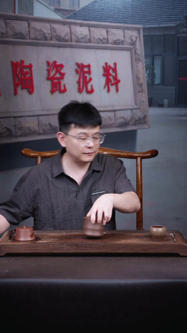 茶壶紫砂紫泥竹节茶叶罐