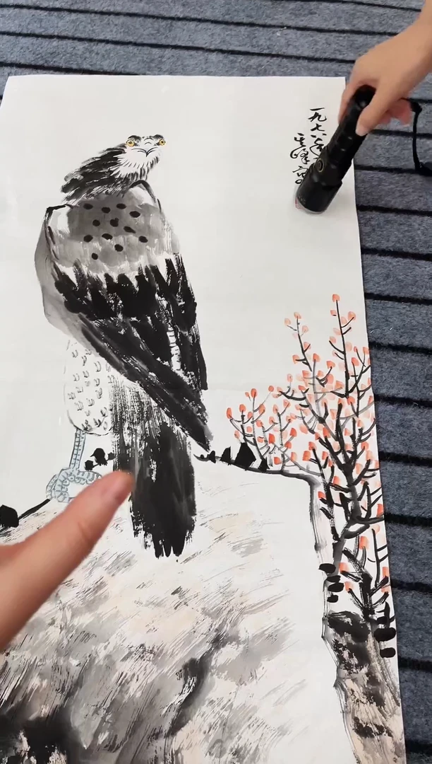 国画精品三尺花鸟