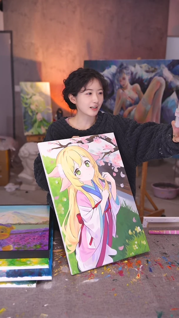 【闪购商品】油画狐妖小红娘丙烯画