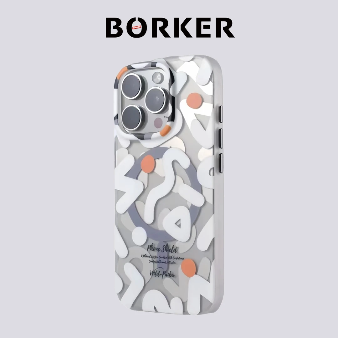 博可涂鸦系列适用于苹果16Promax手机壳/13防摔/15imd磨砂工艺