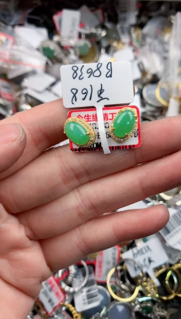 银S925镶嵌戒指翡翠11                  6