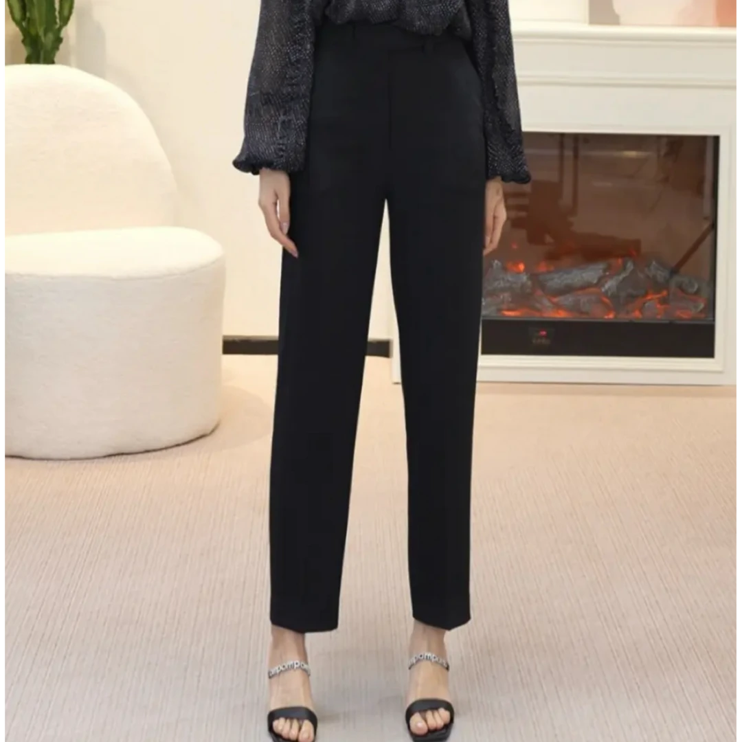 GIRDEAR/哥弟11001325年春舒适通勤高腰百搭直腿烟管裤夏季