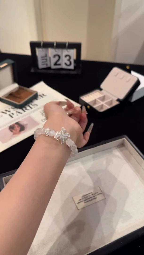 水晶手串合金蓝月光F1187