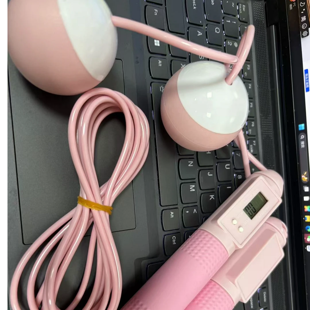 粉色运动计数跳绳