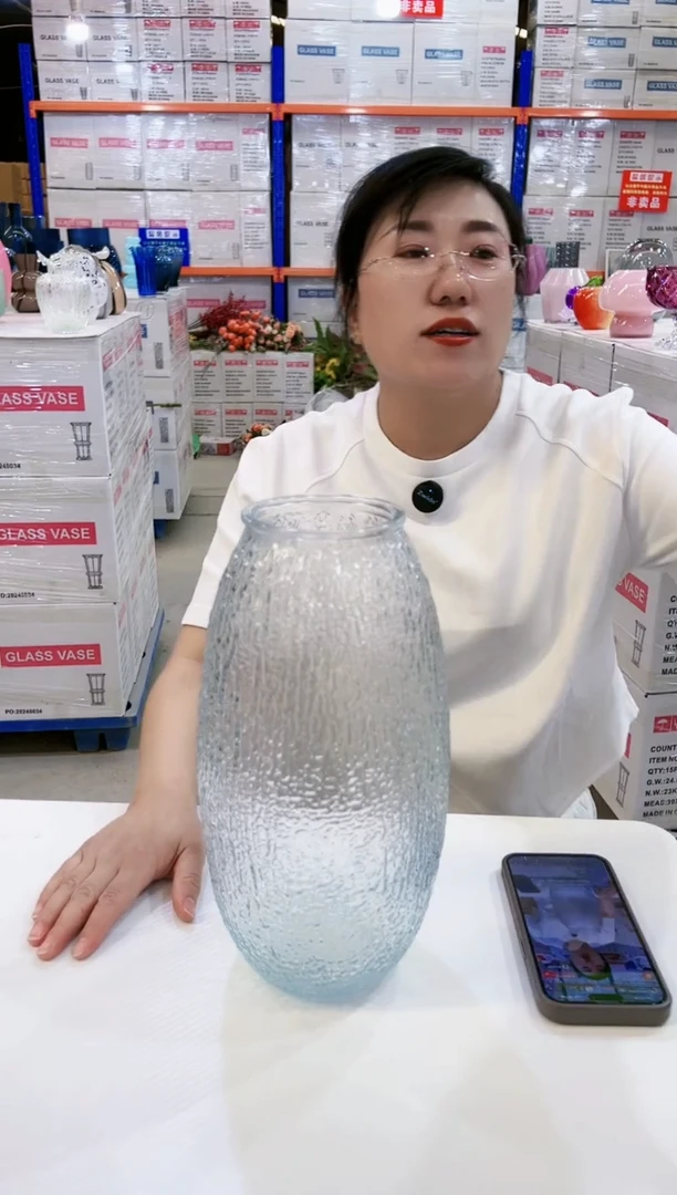 琉璃孤品外贸花瓶透明菩提