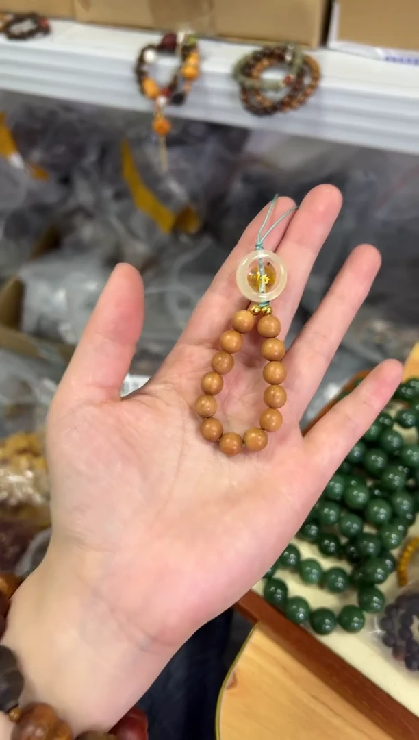 【闪购商品】檀香木手串未镶嵌老檀香木转转款挂件[0740]