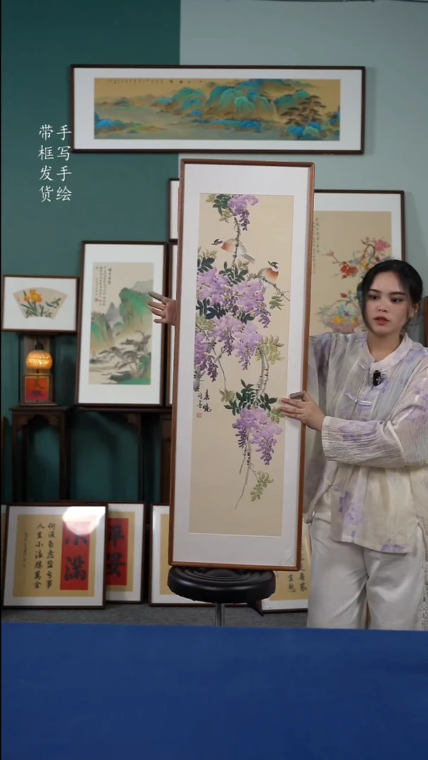 书法42*123实木榫卯手写手绘作品