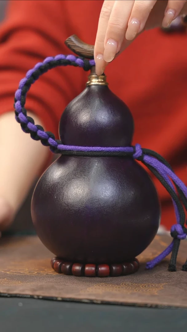 【闪购商品】RQ187大漆酒葫芦不包手串及旋转底座