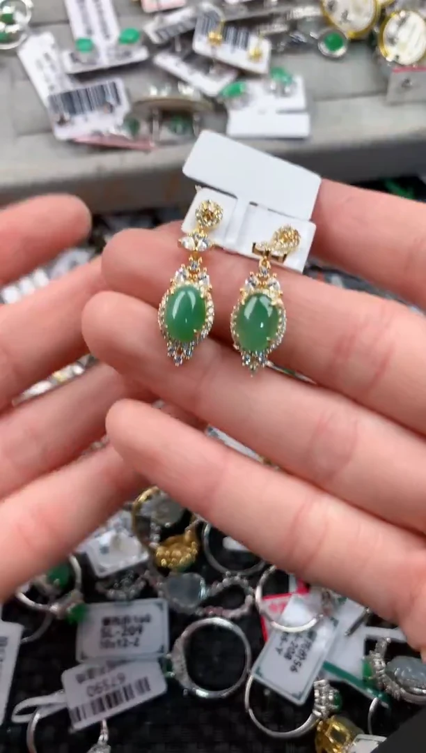 银S925镶嵌戒指翡翠44444   2