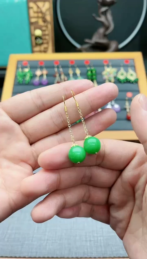 【闪购商品】玛瑙/玉髓耳钉银S925镶嵌411000