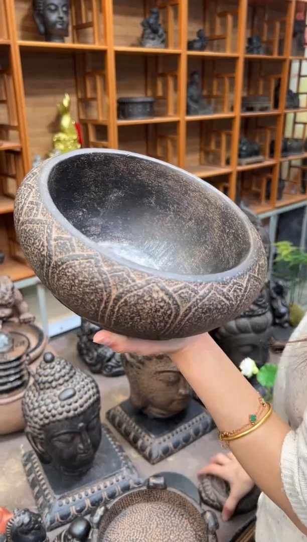 陶土【火山泥】莲花钵