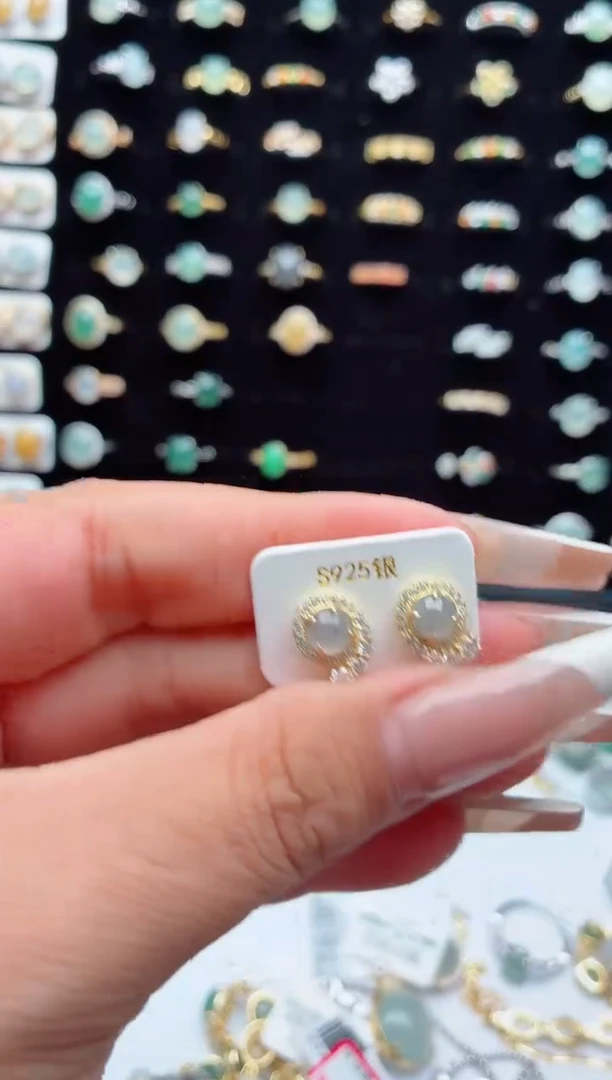 吊坠(不含链)银S925镶嵌翡翠.