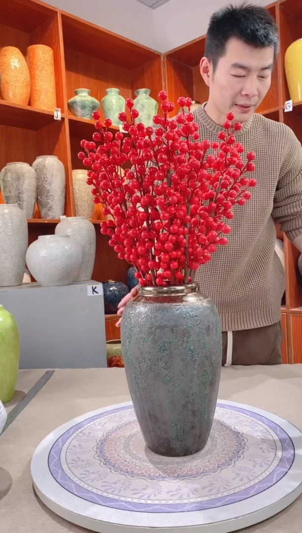 【闪购商品】瓶青铜 中号 陶瓷花瓶 无花