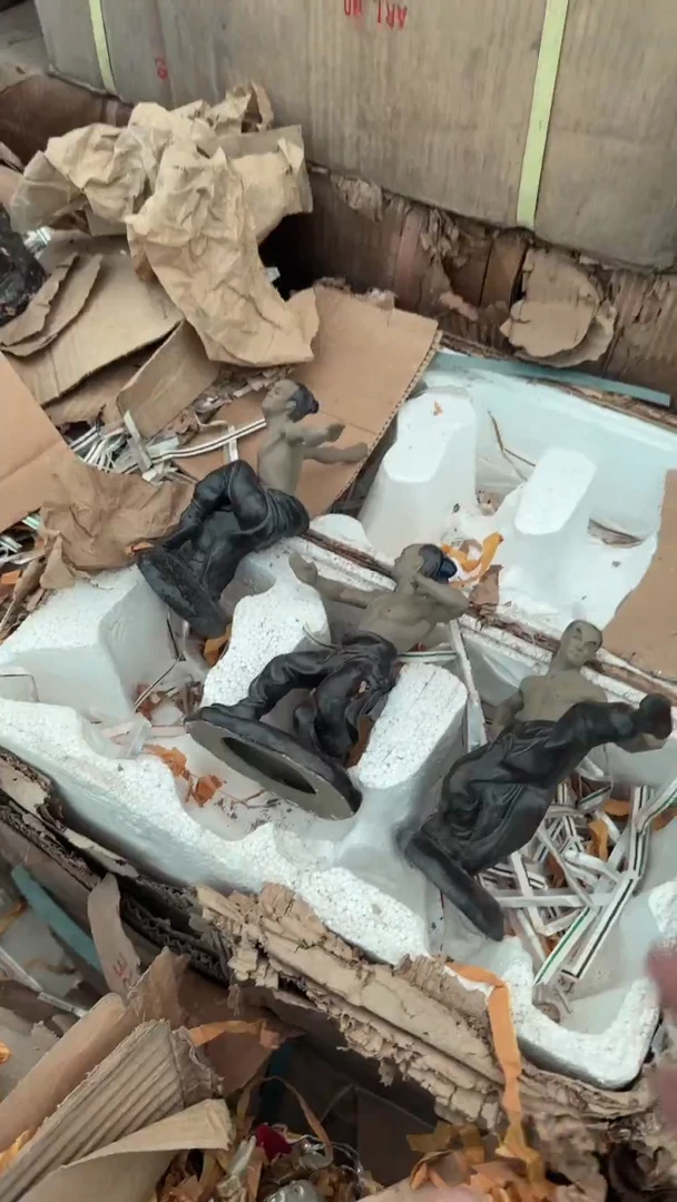 F****?石湾公仔出口陶瓷一套4个