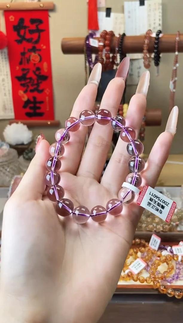 【闪购商品】水晶手串未镶嵌11mm天空之境紫水晶