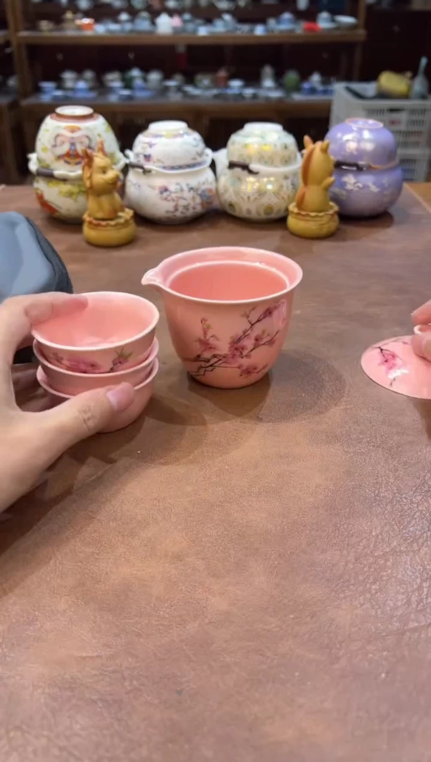 真的很便宜会开片的旅行茶具