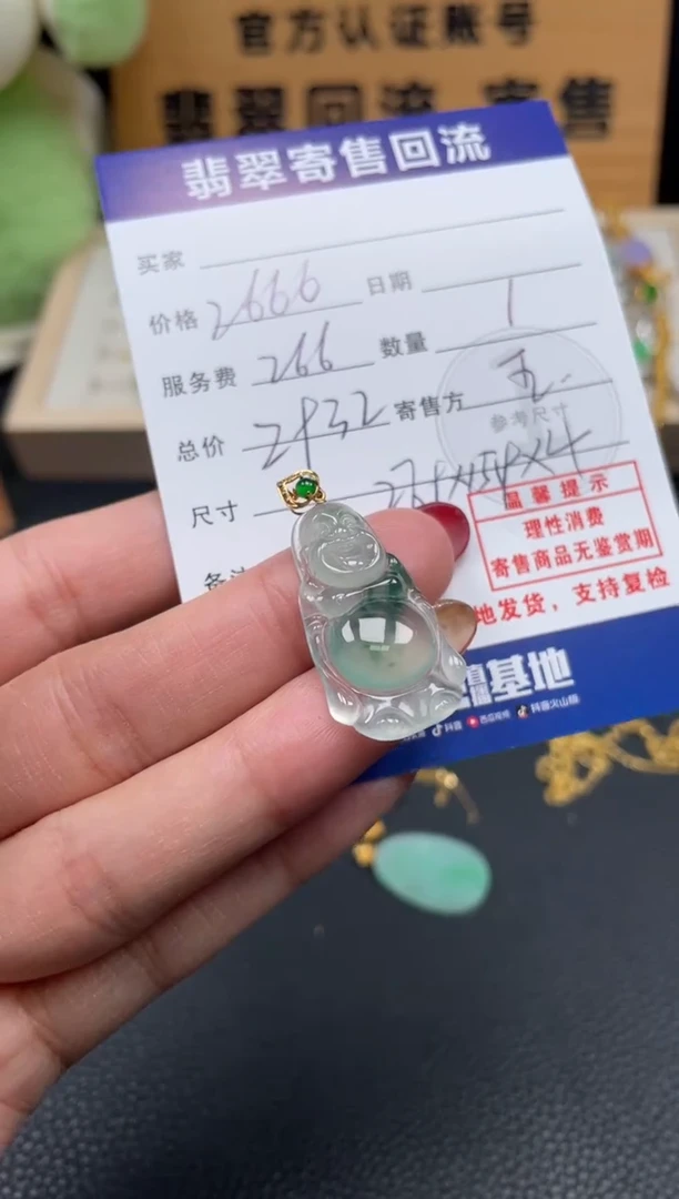 颈饰18K金镶嵌翡翠10152897