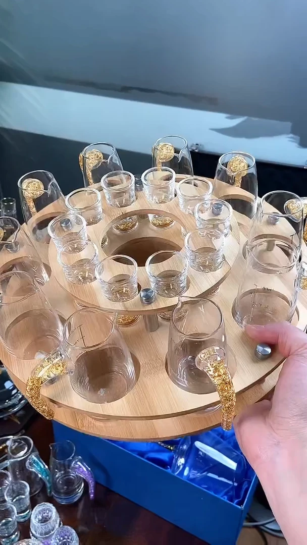 【闪购商品】玺宴新款水晶十壶十杯金箔