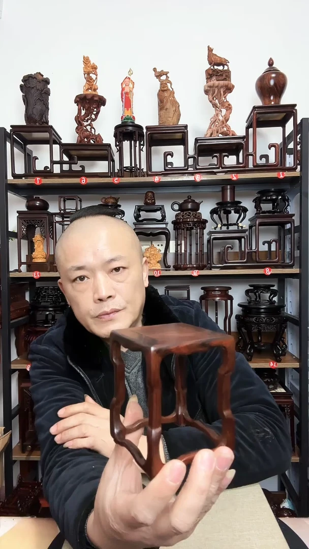 紫砂底座木8正方10高