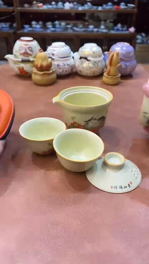 真的很便宜会开片的旅行茶具