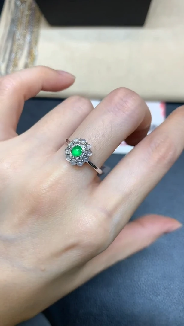 【闪购商品】翡翠戒指18K金镶嵌【无鉴赏期