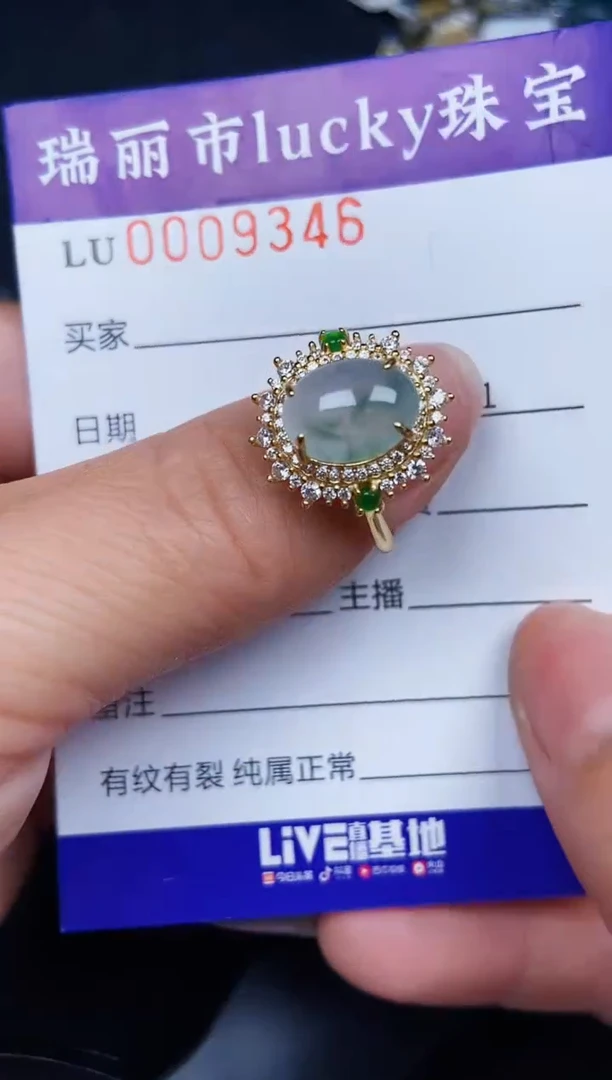 翡翠银S925镶嵌颈饰9346