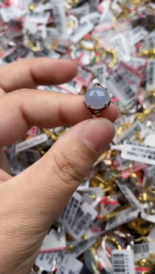 【闪购商品】翡翠戒指银S925镶嵌4444---10