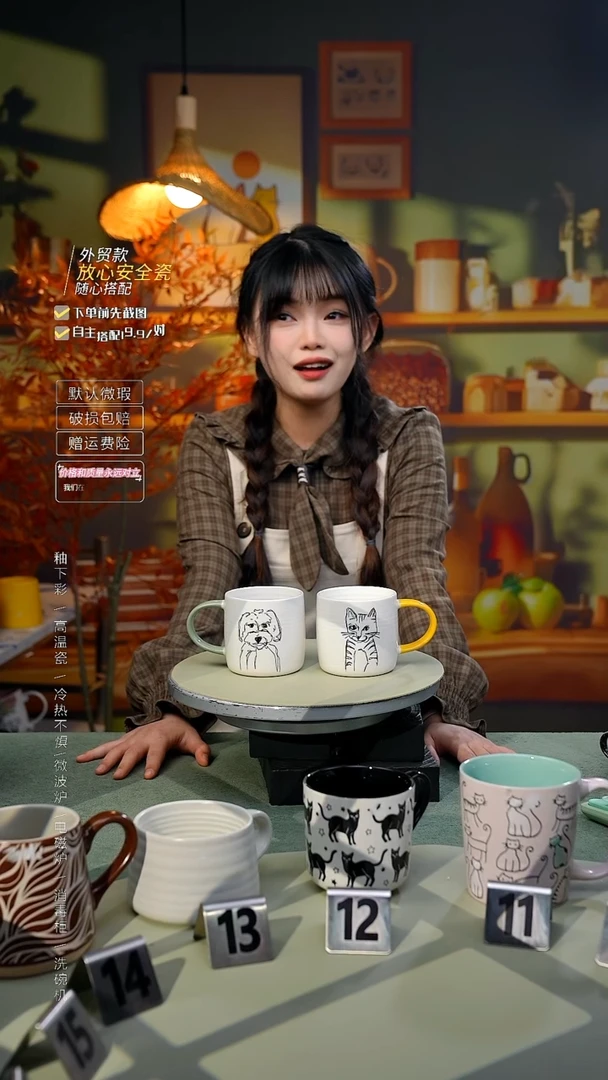 【闪购商品】开播动物对杯|默认微瑕