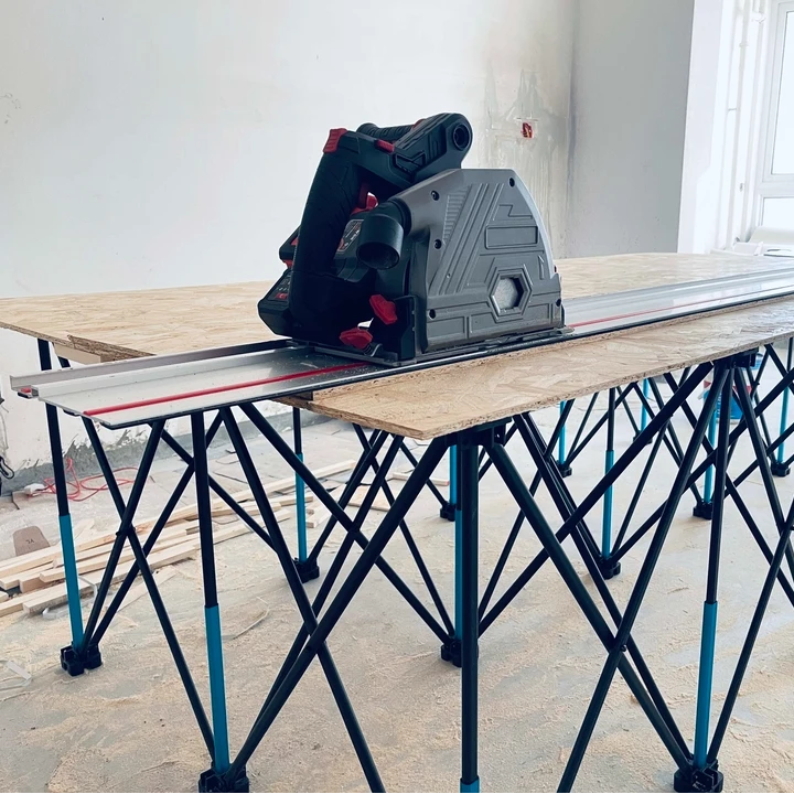 百闻5.5寸轨道锯锂电20V无刷轨道锯木工圆盘锯手持式切割机开大板