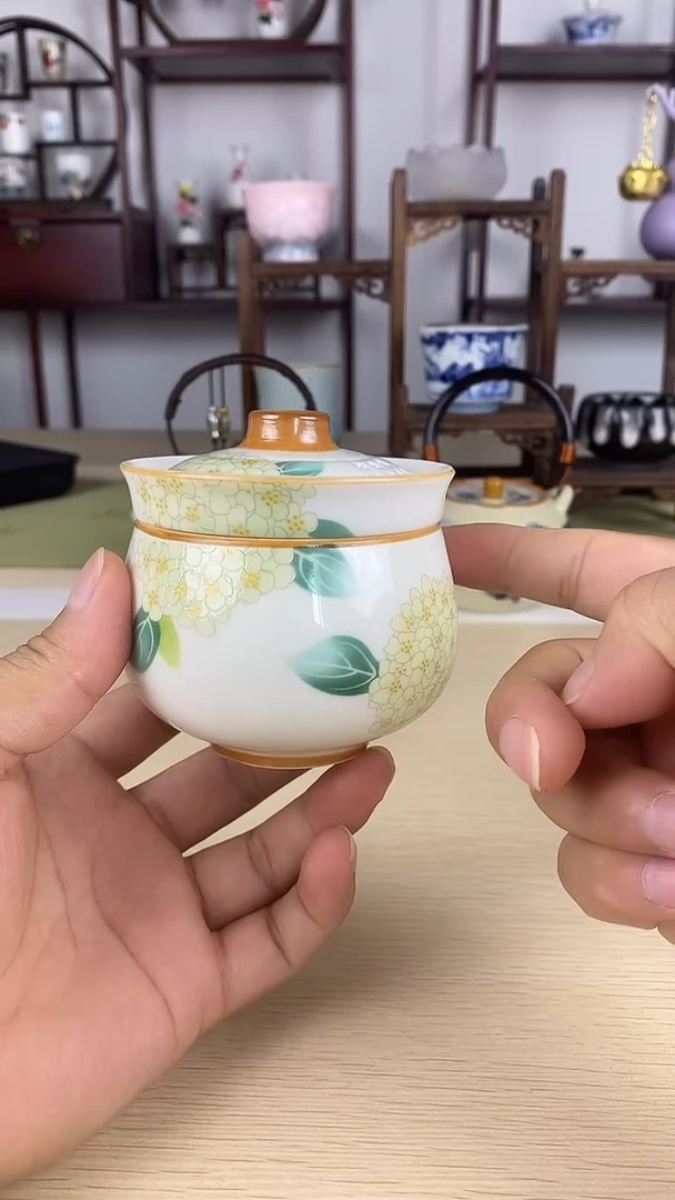 瓷片瓷心匠物直播间福利绣球花一人饮