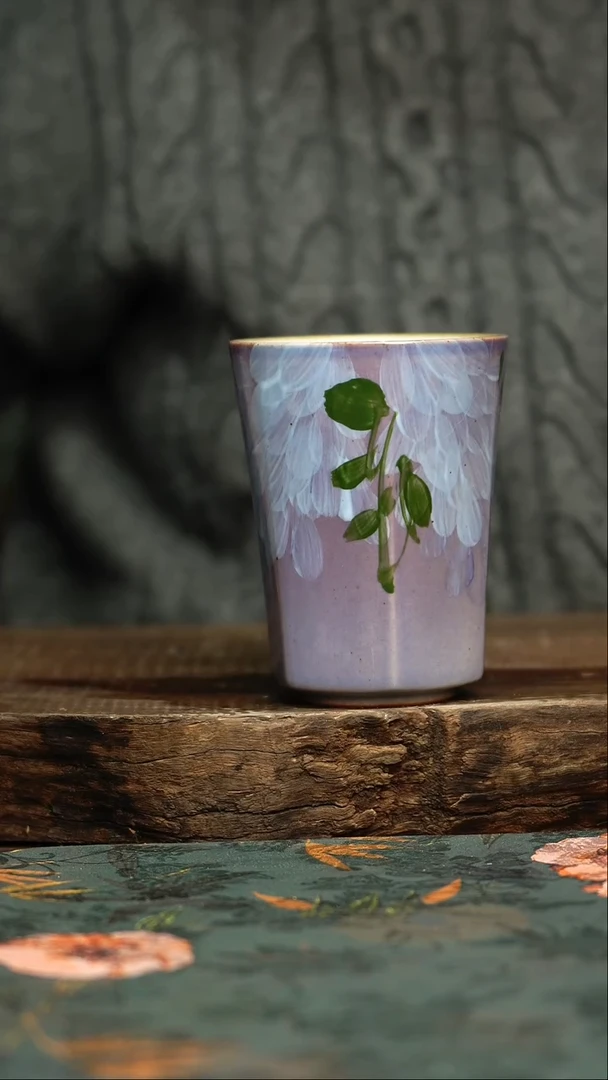 【闪购商品】杯杯釉下彩手工手绘同款陶器