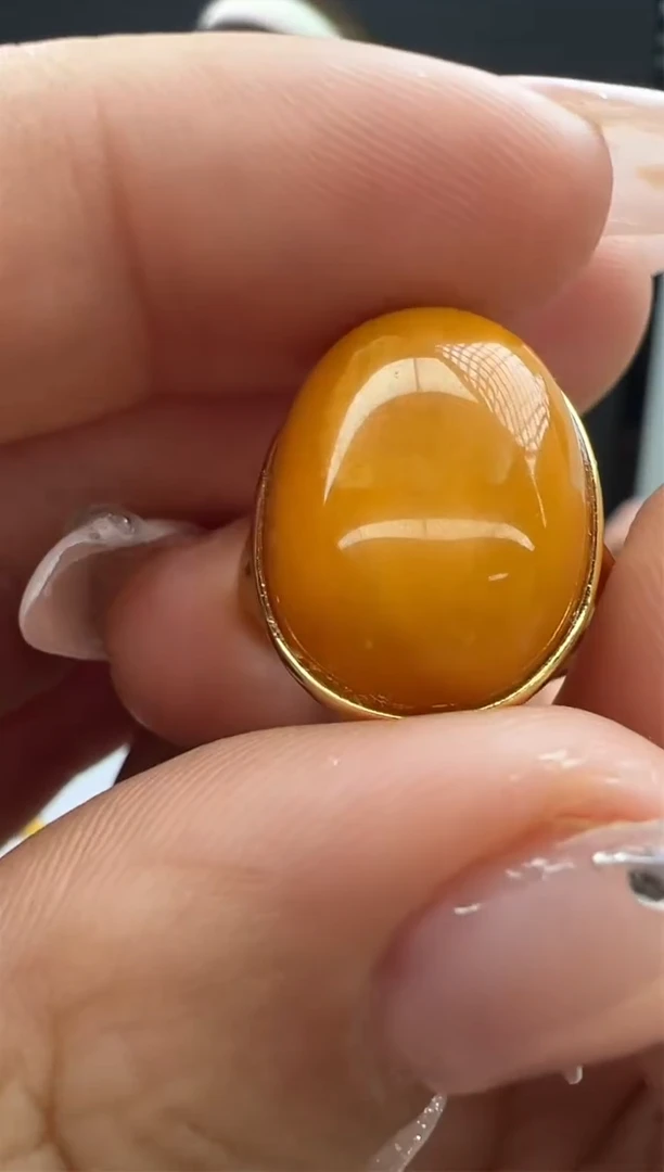 【闪购商品】琥珀戒指未镶嵌746秒拍号