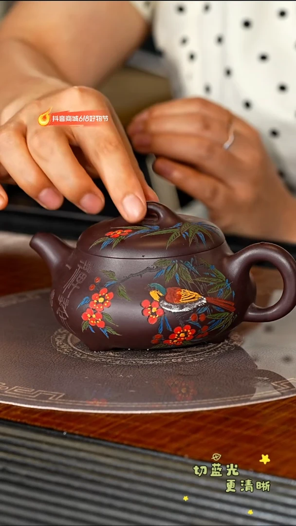 茶壶紫砂宜兴紫砂SJK 黑墩头 矮石瓢