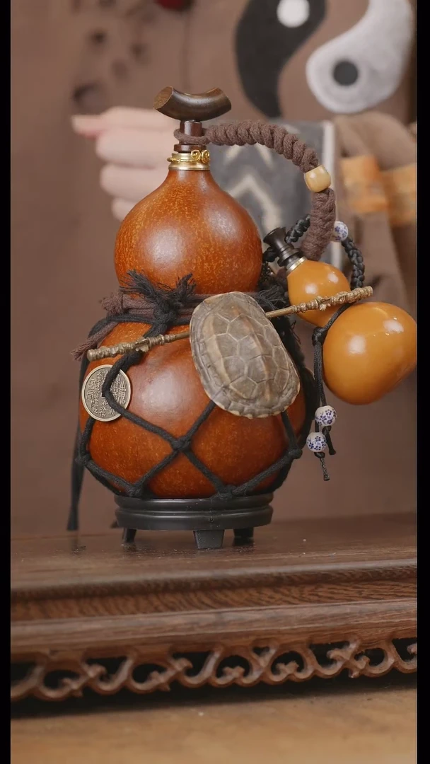 【闪购商品】109号精品天然大漆工艺防渗内胆酒葫芦~